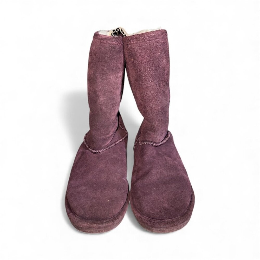 Bearpaw Suede Shearling Boots Women’s Size 8 – Warm Winter Fur Lined Boots